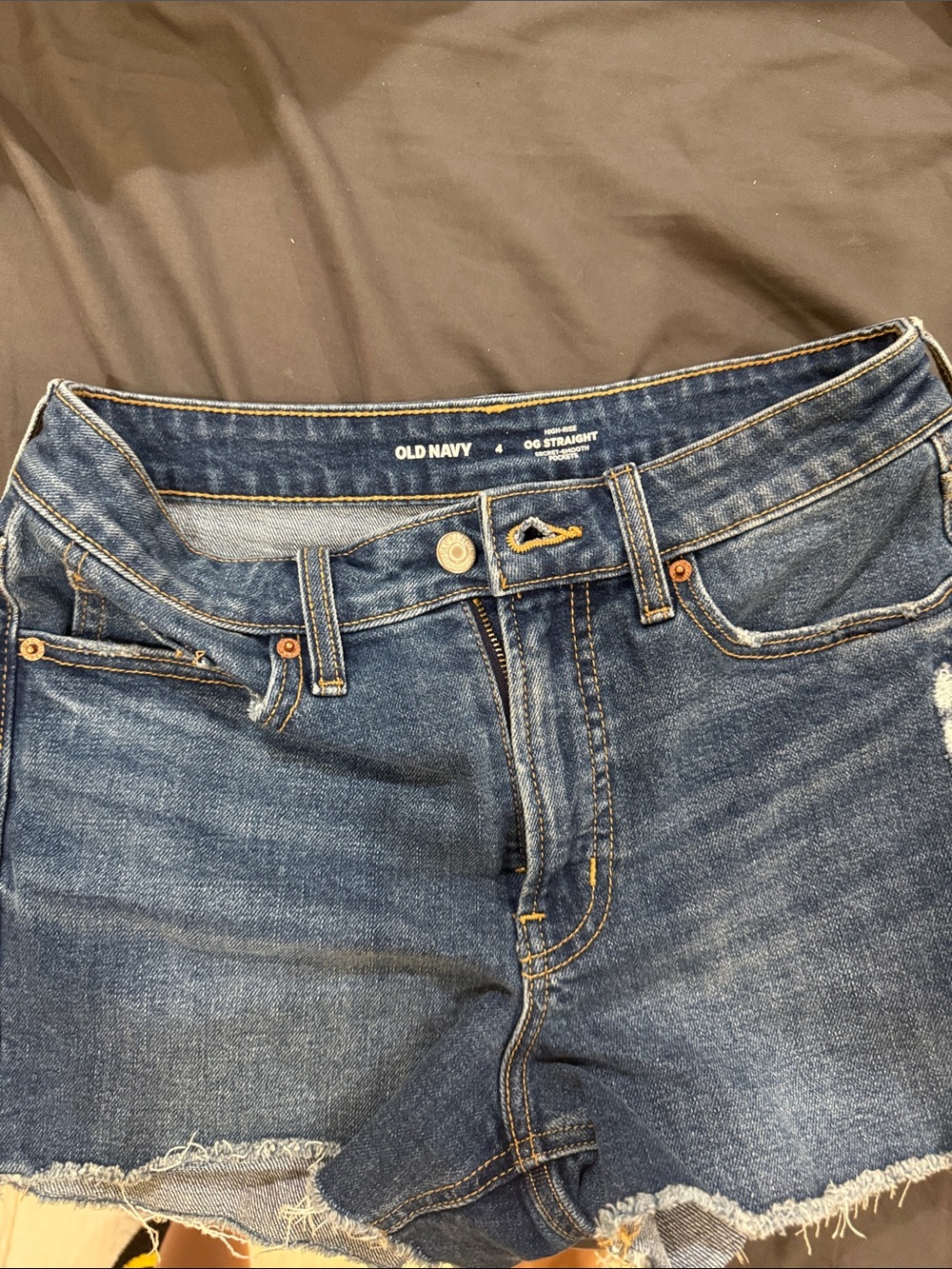 Old Navy Women's Dark Blue Denim Cutoff Shorts